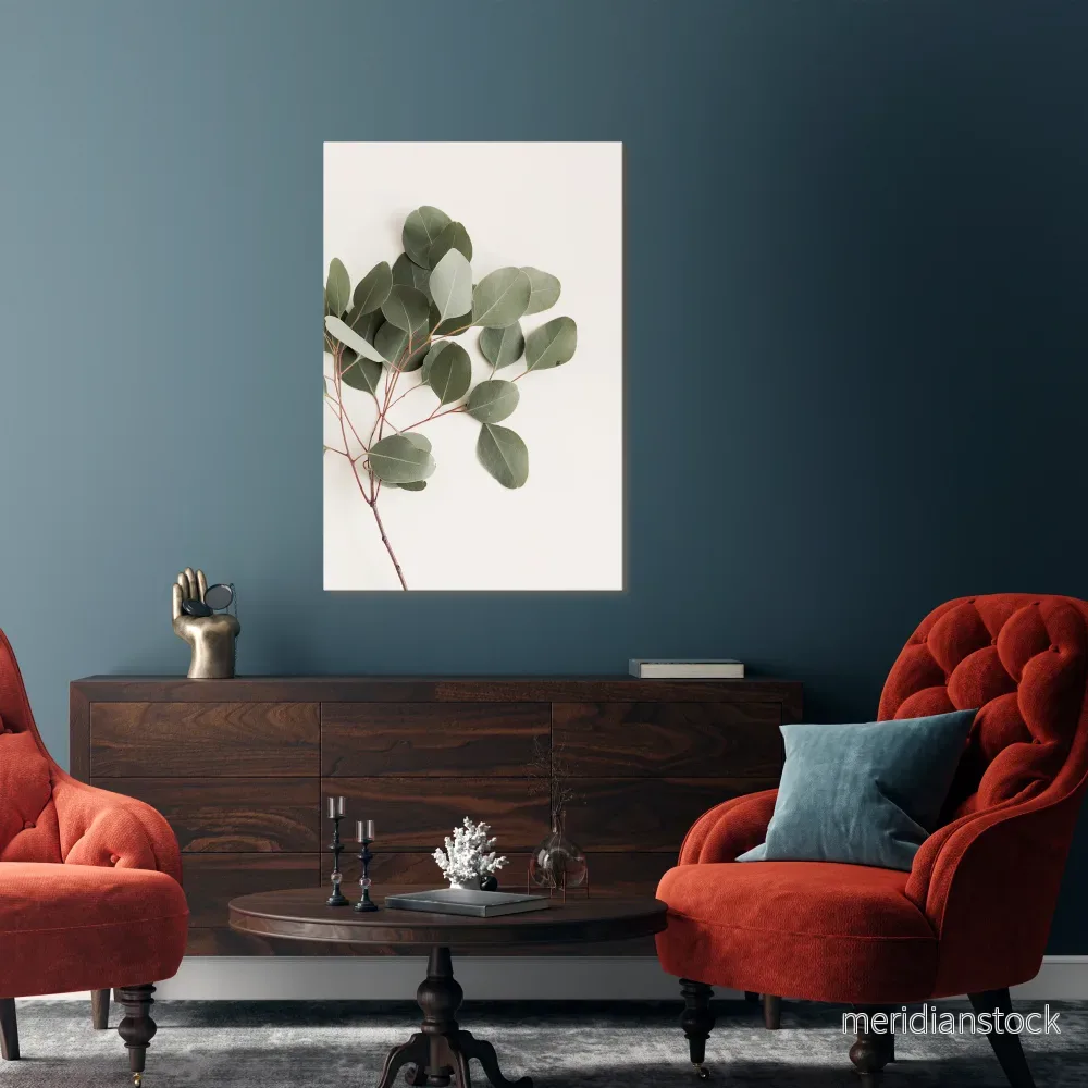 EUCALYPTUS BRANCH Vertical Canvas Print - Bild 2