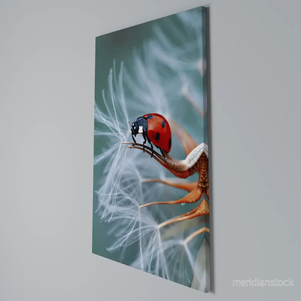 LADYBUG BALANCE Vertical Canvas Print - Bild 3
