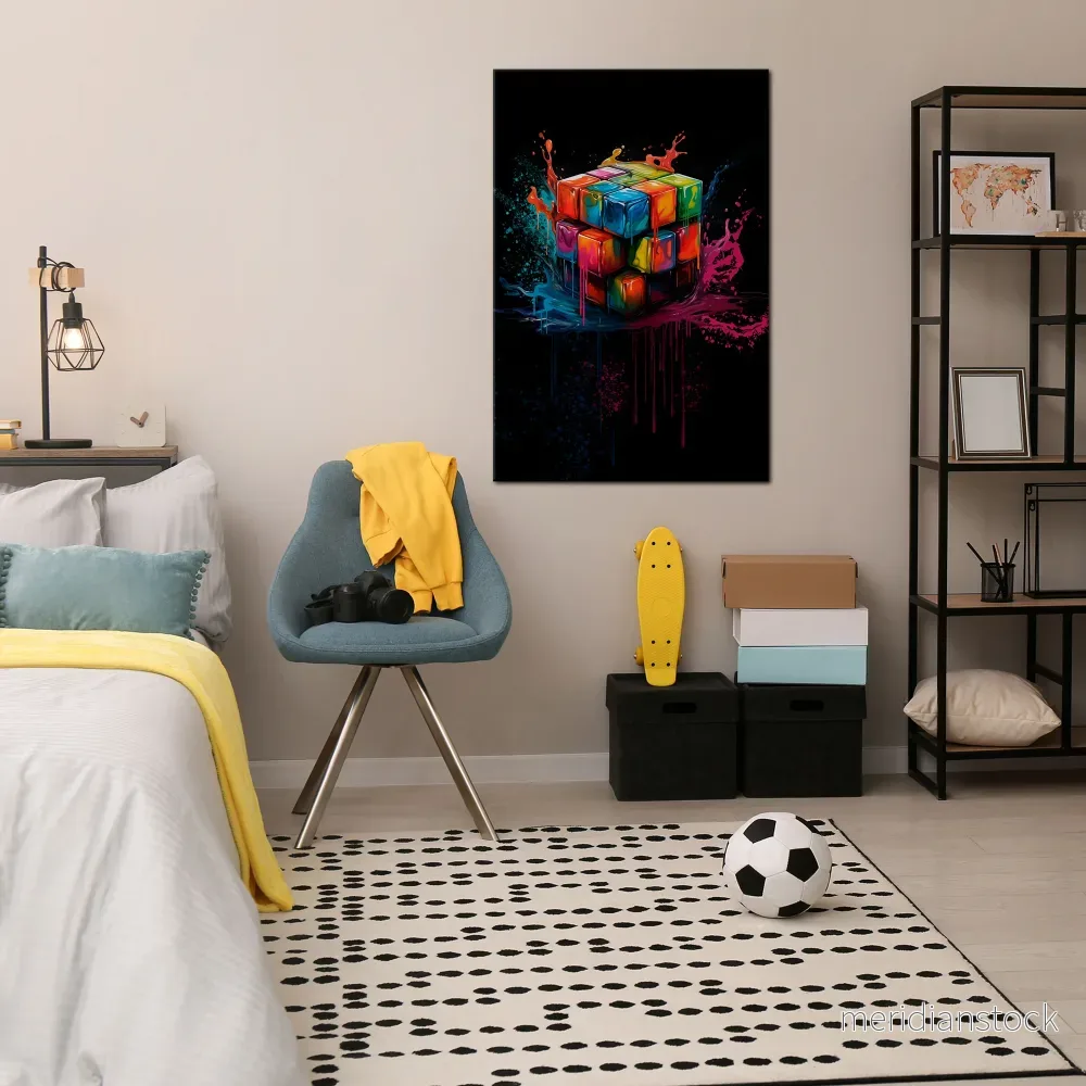 CUBE FUSION Vertical Canvas Print - Bild 2