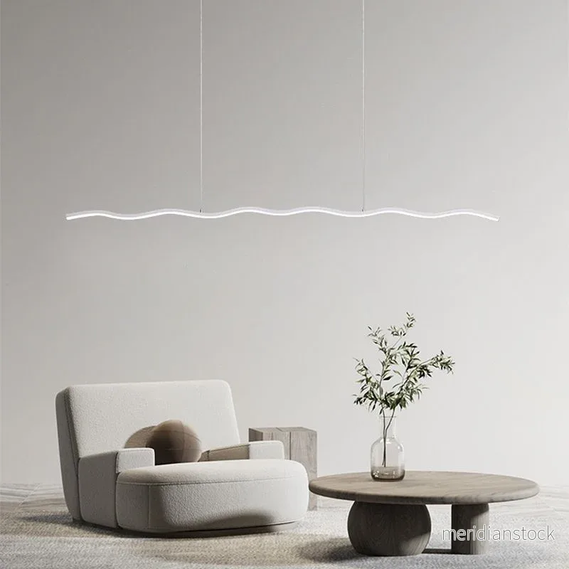 LED-hänglampa med modern design i vågformade linjer – WaveGlow - Bild 2