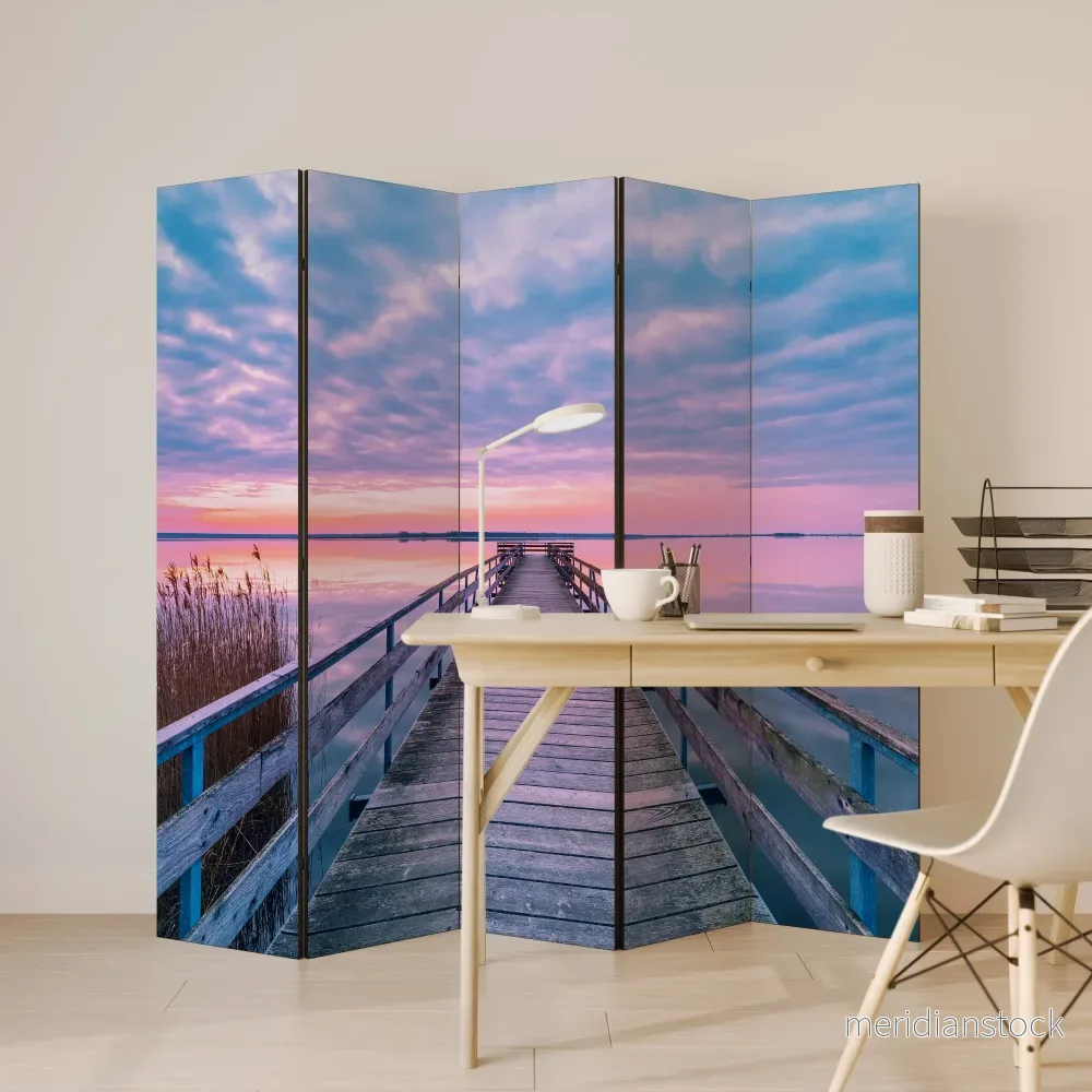 PASTEL PROMENADE Dekorativ rumsavdelare – 5 paneler - Bild 3