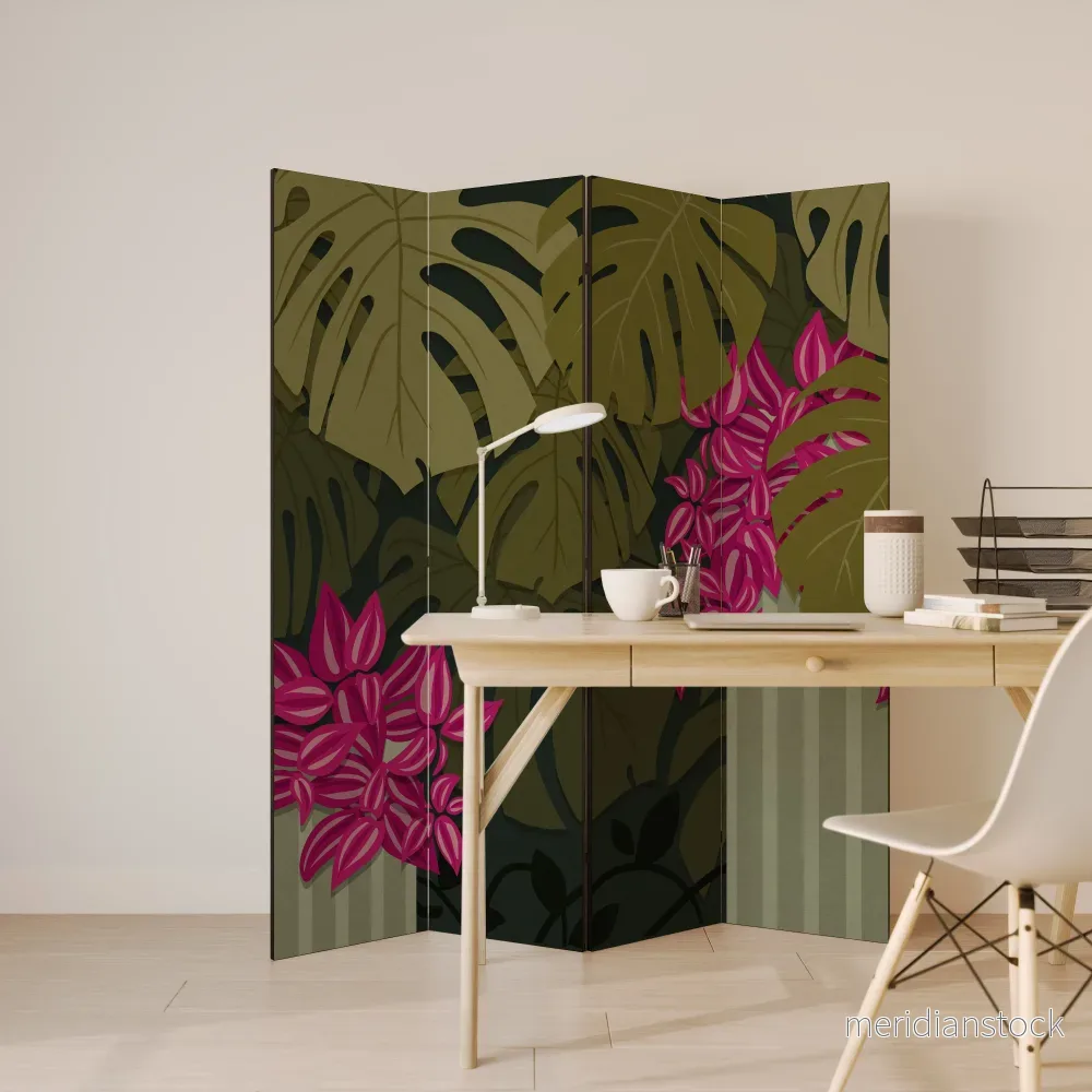 TROPICAL BEAUTY Rumsavdelare 4 paneler - Bild 3
