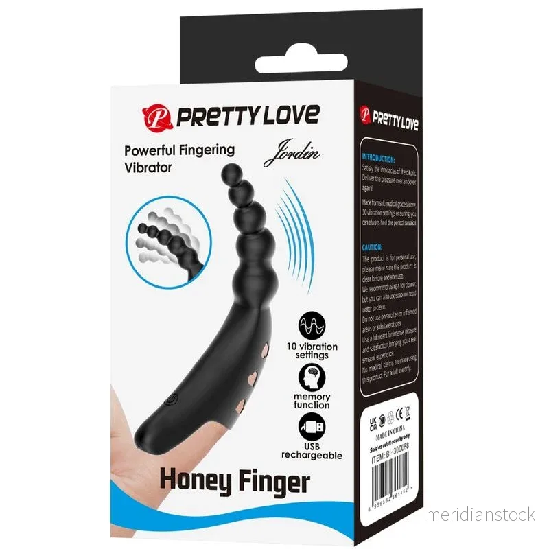 PRETTY LOVE - JORDIN FINGER VIBRATOR 10 VIBRATIONS BLACK - Bild 3