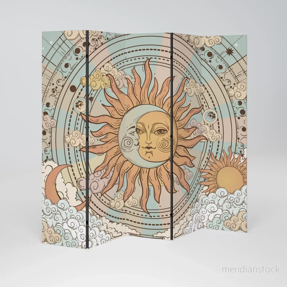 MYSTICAL STRUCTURE Dekorativ rumsavdelare – 5 paneler
