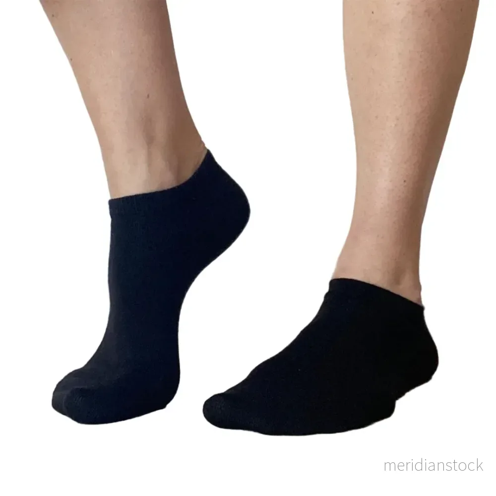 Sneakers diabetesstrumpa i bambu svart 3-pack - Bild 2