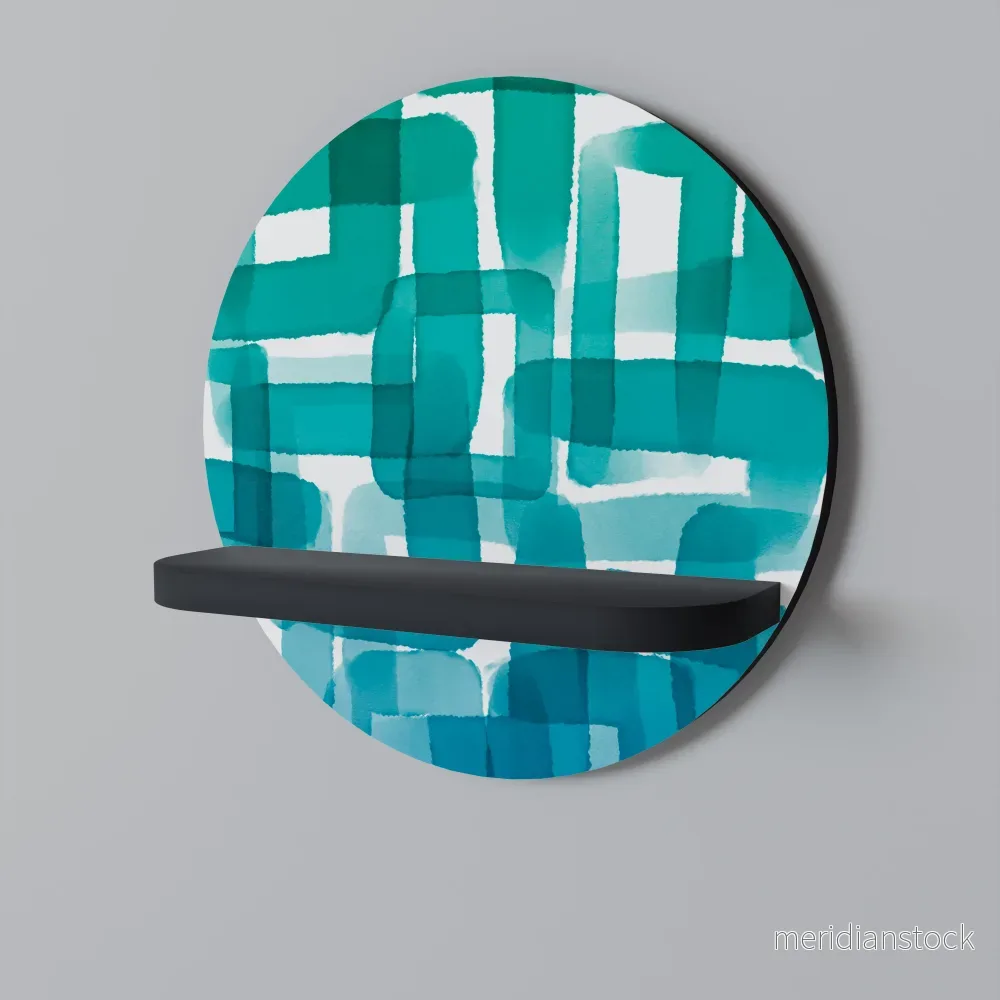 TURQUOISE RECTANGLES Dekorationshylla