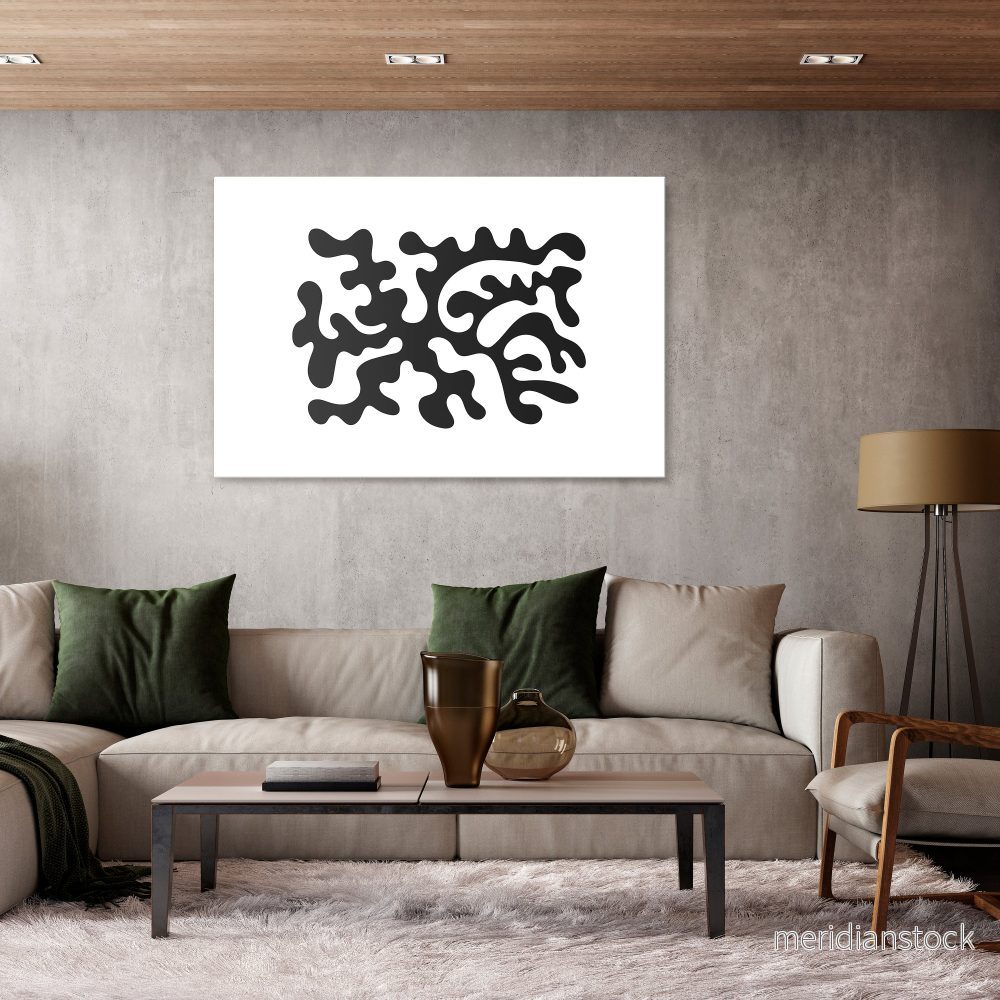 CHARCOAL CASCADE Horizontal Canvas Print - Bild 2