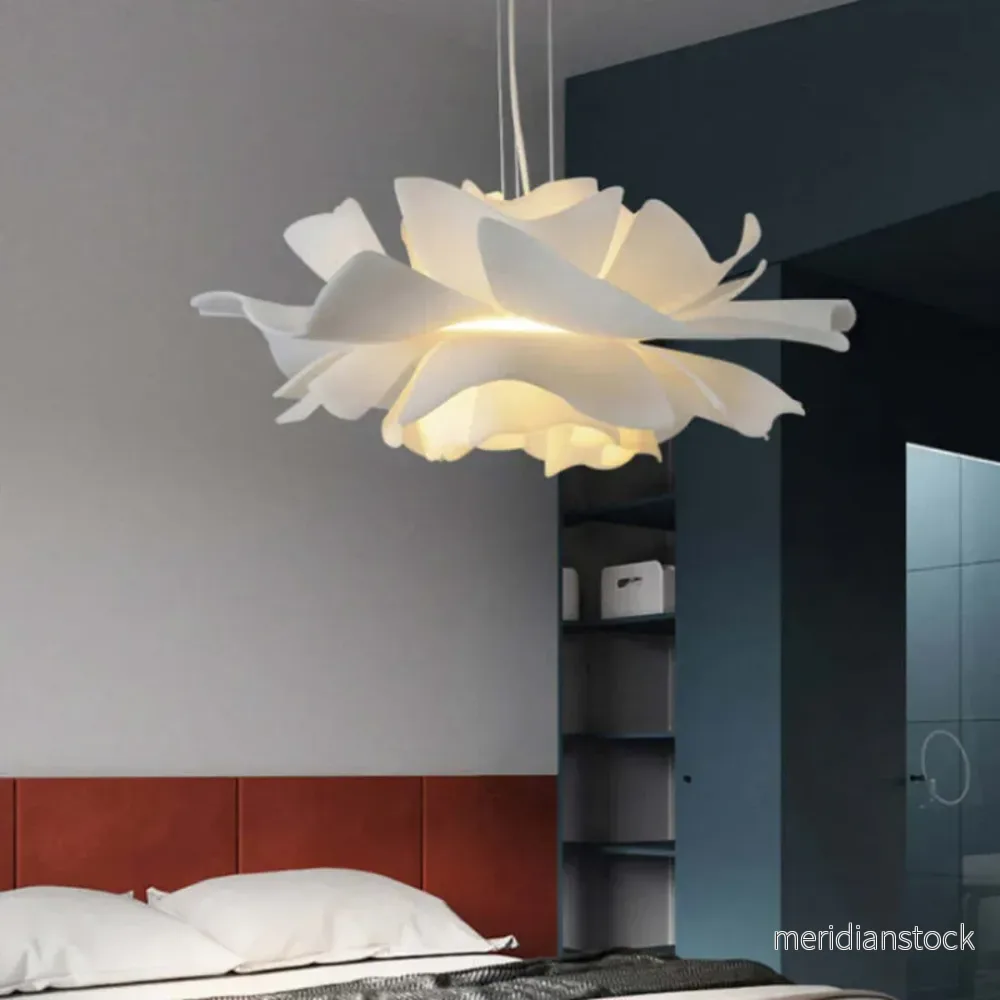 Designhängande lampa Blomma vit metall - Sophia - Bild 2