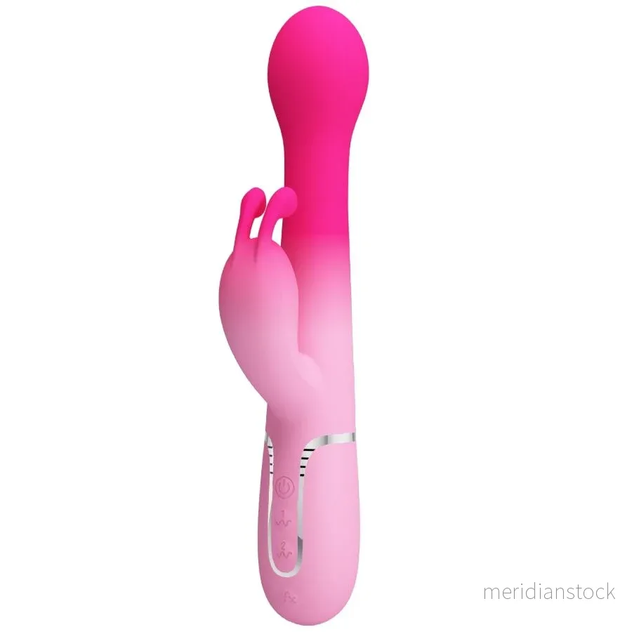 PRETTY LOVE - DEJON 3 IN 1 MULTIFUNCTION RABBIT VIBRATOR PINK - Bild 2