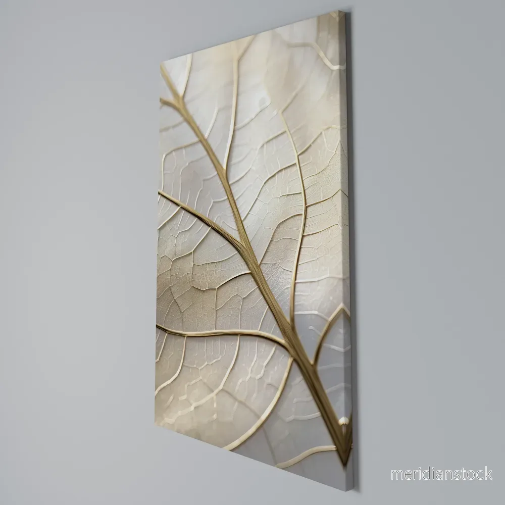 GOLDEN LEAF WHISPERS Vertical Canvas Print - Bild 3