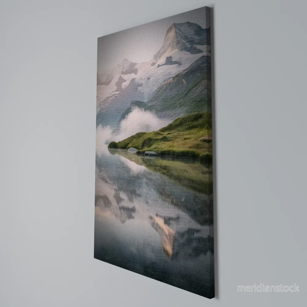 FOGGY HORIZON Vertical Canvas Print - Bild 3