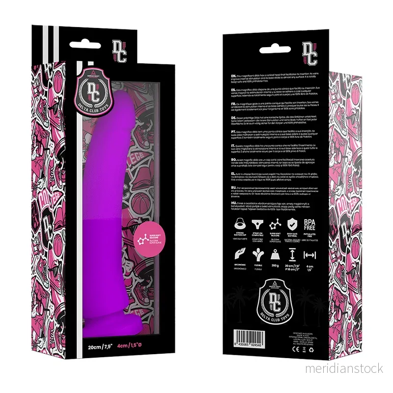 DELTA CLUB - TOYS LILAC DILDO MEDICAL SILICONE 20 CM -O- 4 CM - Bild 2