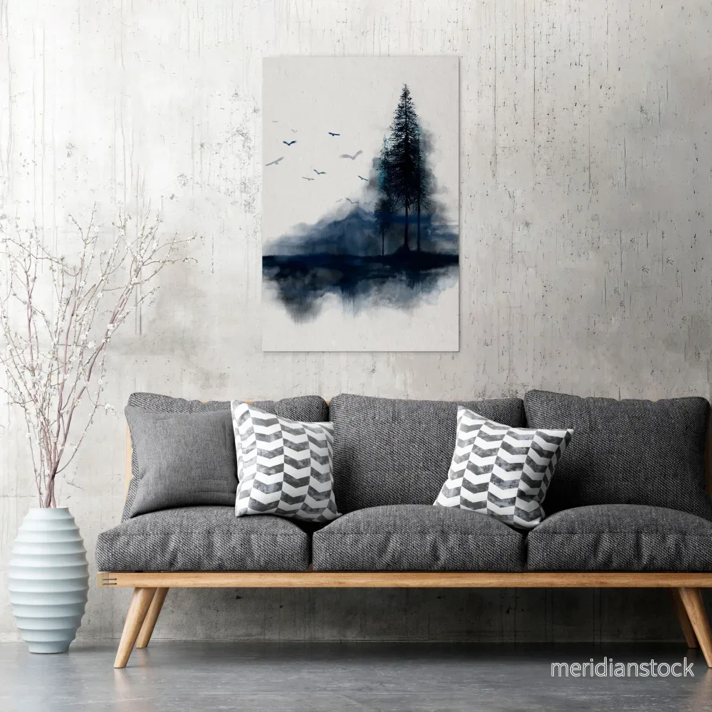 MISTY RECOLLECTION Vertical Canvas Print