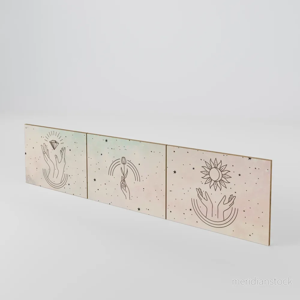 DELICATE BEAUTY Luckset med 3 dörrar till TV-bänk DELICATE BEAUTY Luckset med 3 dörrar till TV-bänk
