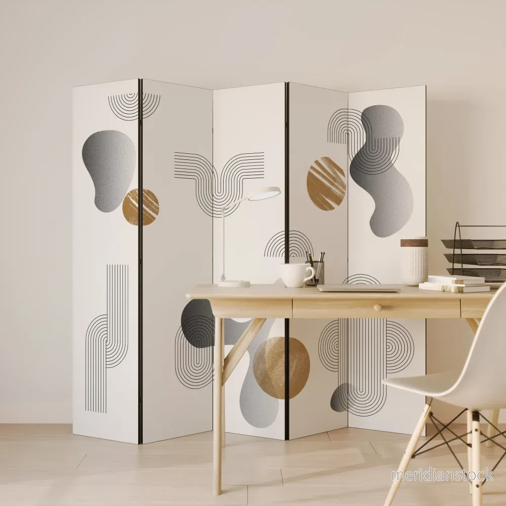 CLEAR CREATIONS Dekorativ rumsavdelare – 5 paneler - Bild 3