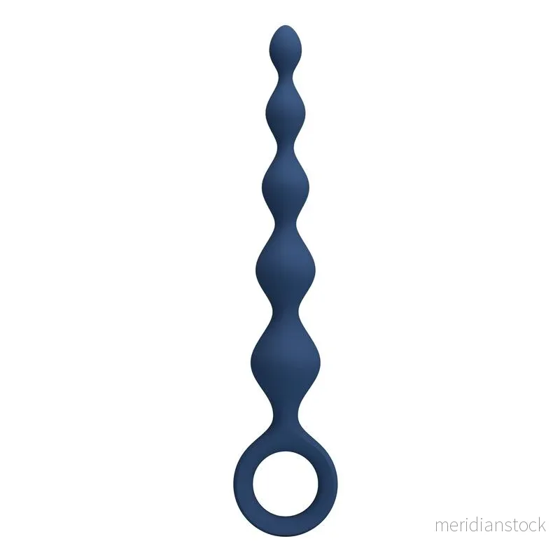 MR PLAY - BLUE SILICONE ANAL BEADS & ANAL PLUG 20.4 CM - Bild 2