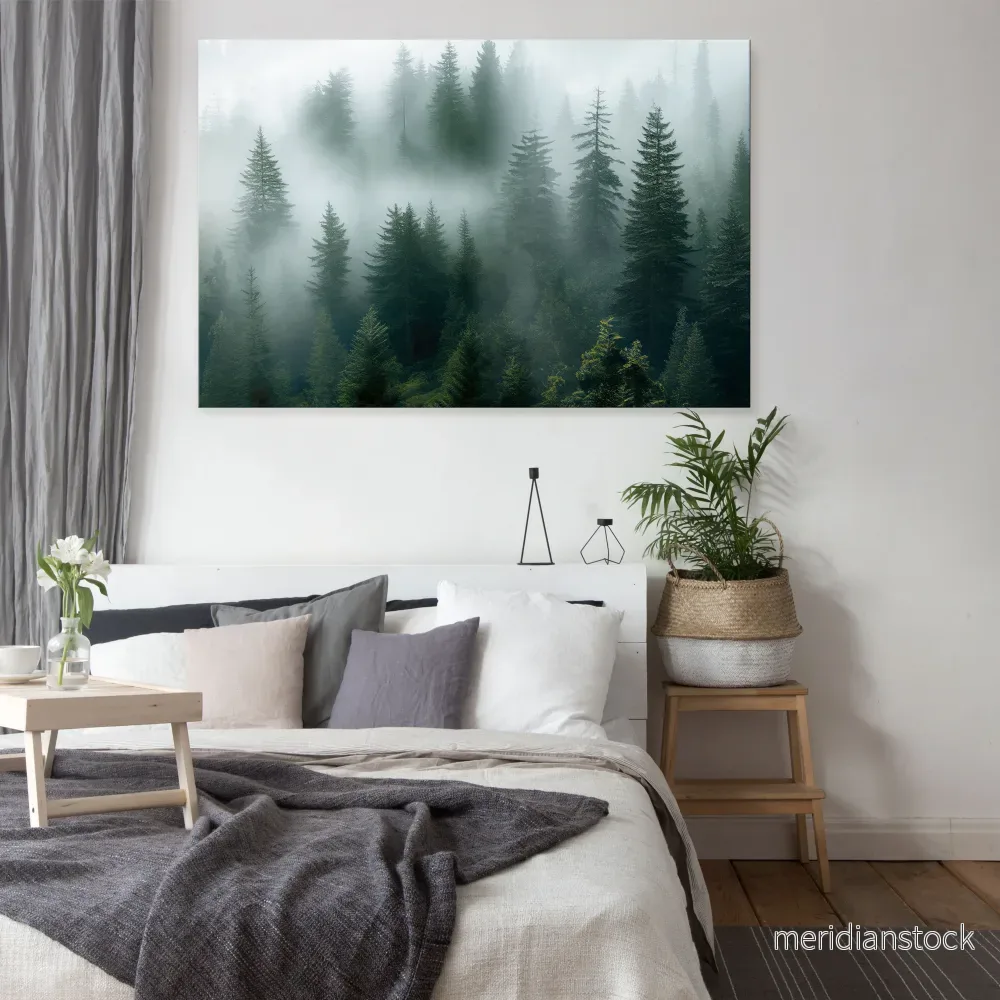 FOGGY CREST Horizontal Canvas Print