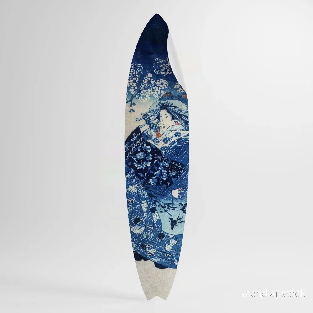 JAPANESE WOMAN Väggdekal surfbräda - Bild 3