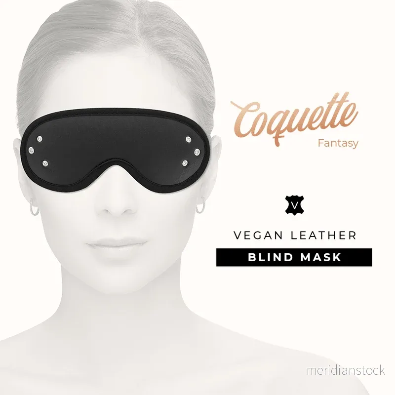 COQUETTE CHIC DESIRE - FANTASY VEGAN LEATHER BLIND MASK WITH NEOPRENE LINING - Bild 2