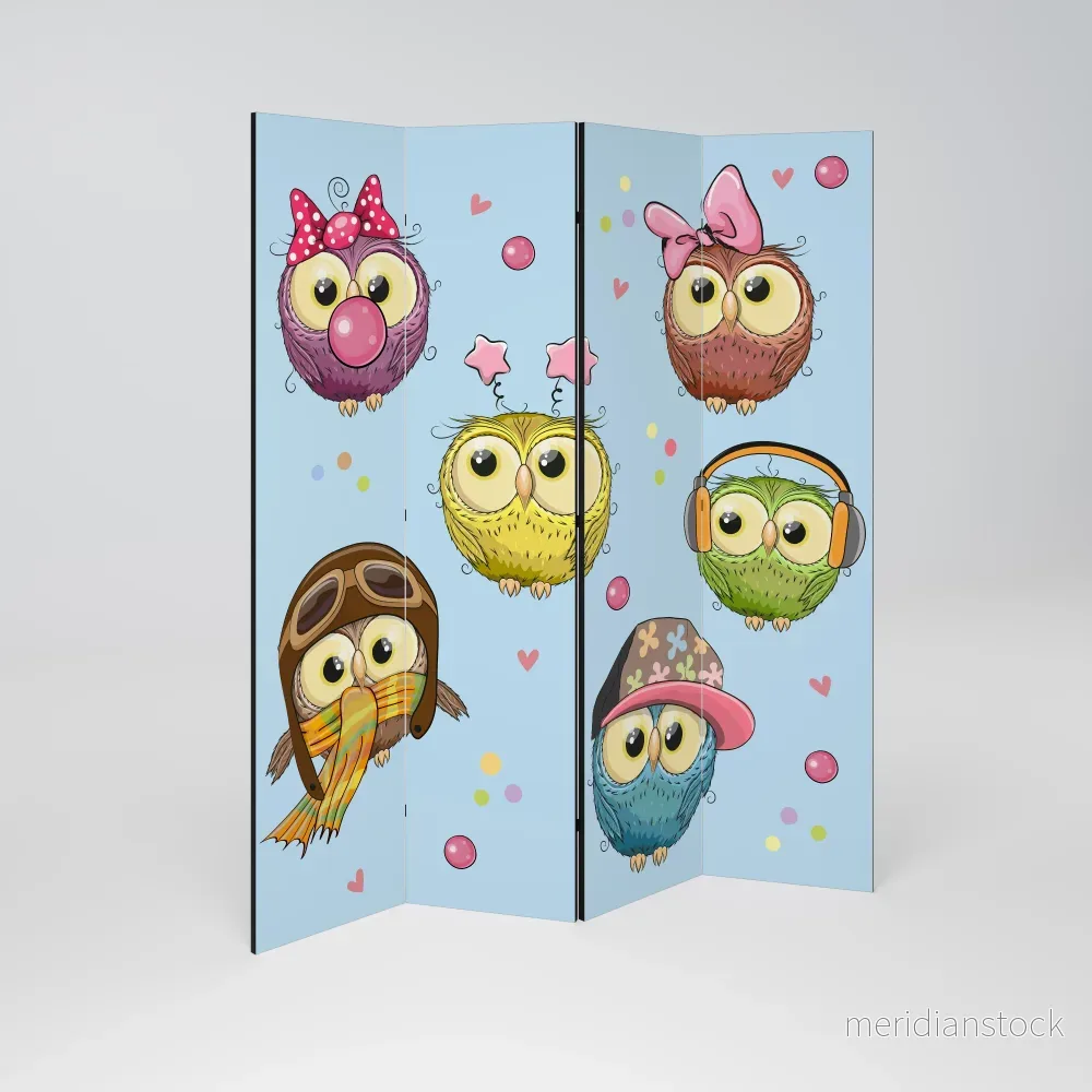 OWLY SQUAD Rumsavdelare 4 paneler