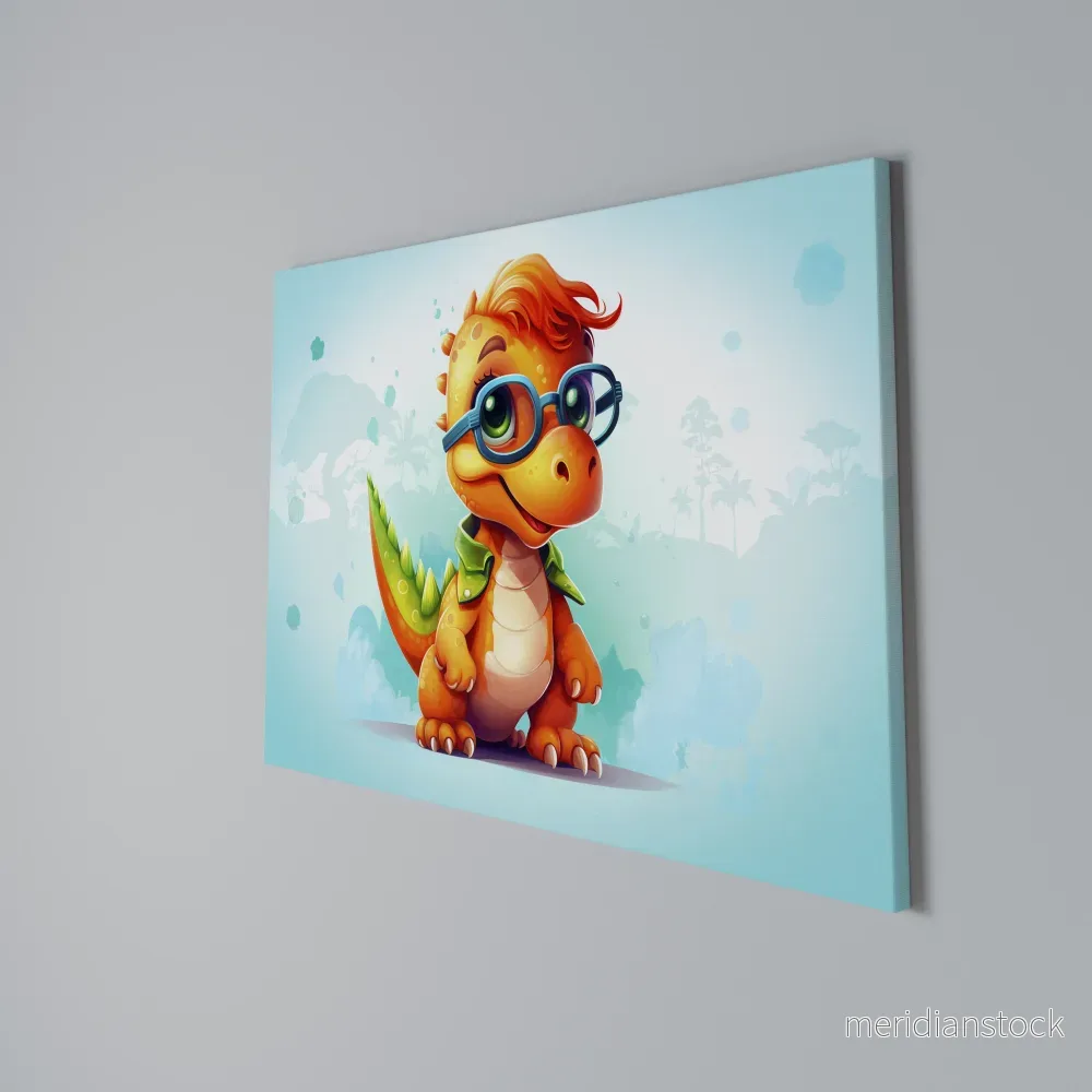 KIDDOSAURUS REX Horizontal Canvas Print - Bild 3