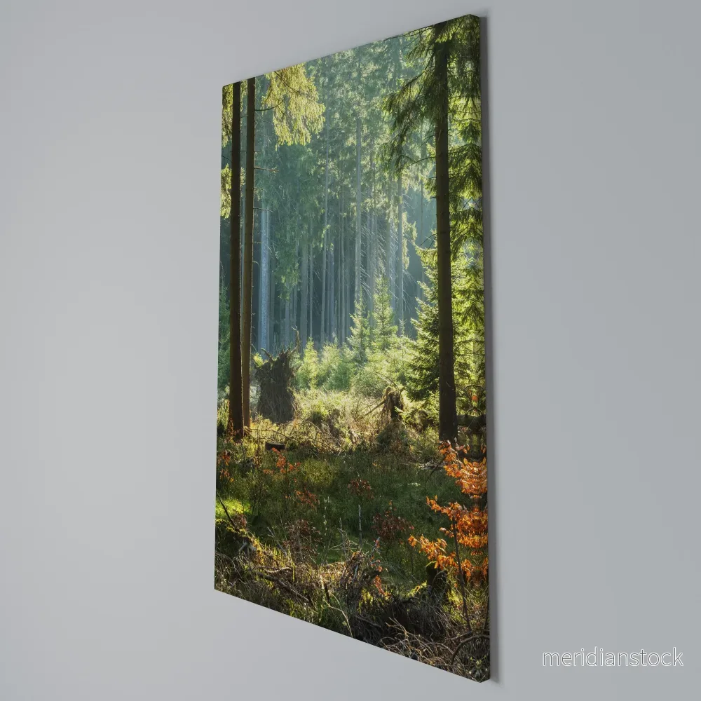 SUNLIT FOREST SERENADE Vertical Canvas Print - Bild 3