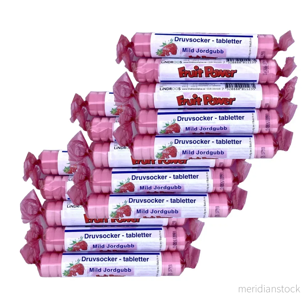 Druvsocker FruitPower Mild jordgubb 15-pack - Bild 3