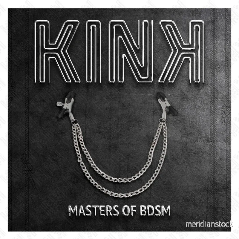 KINK - NIPPLE CLAMPS WITH 2 THICK CHAINS SILVER 20/23 CM