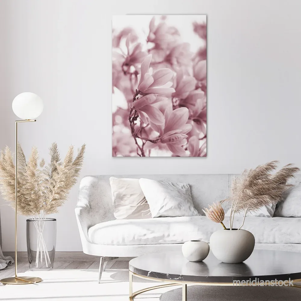 PINK BLOSSOM DREAM Vertical Canvas Print - Bild 2