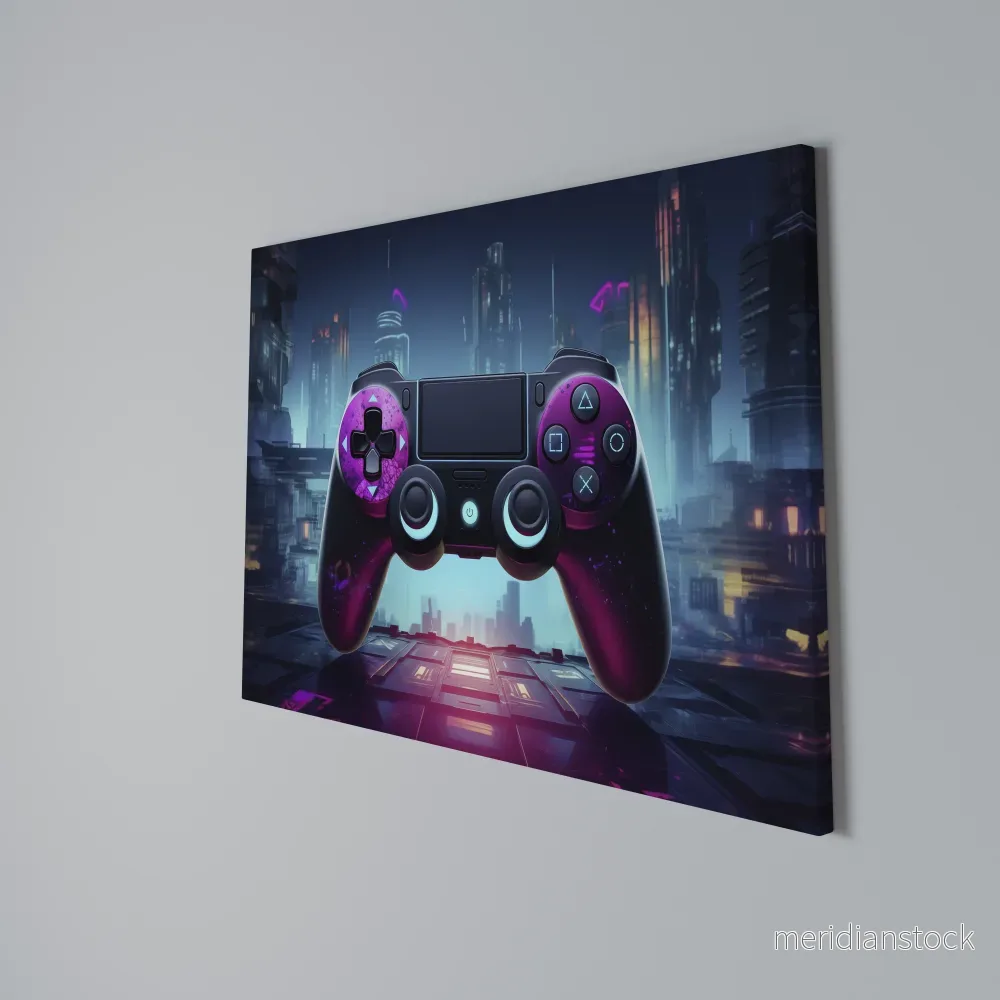 SYNTHWAVE PAD Horizontal Canvas Print - Bild 3