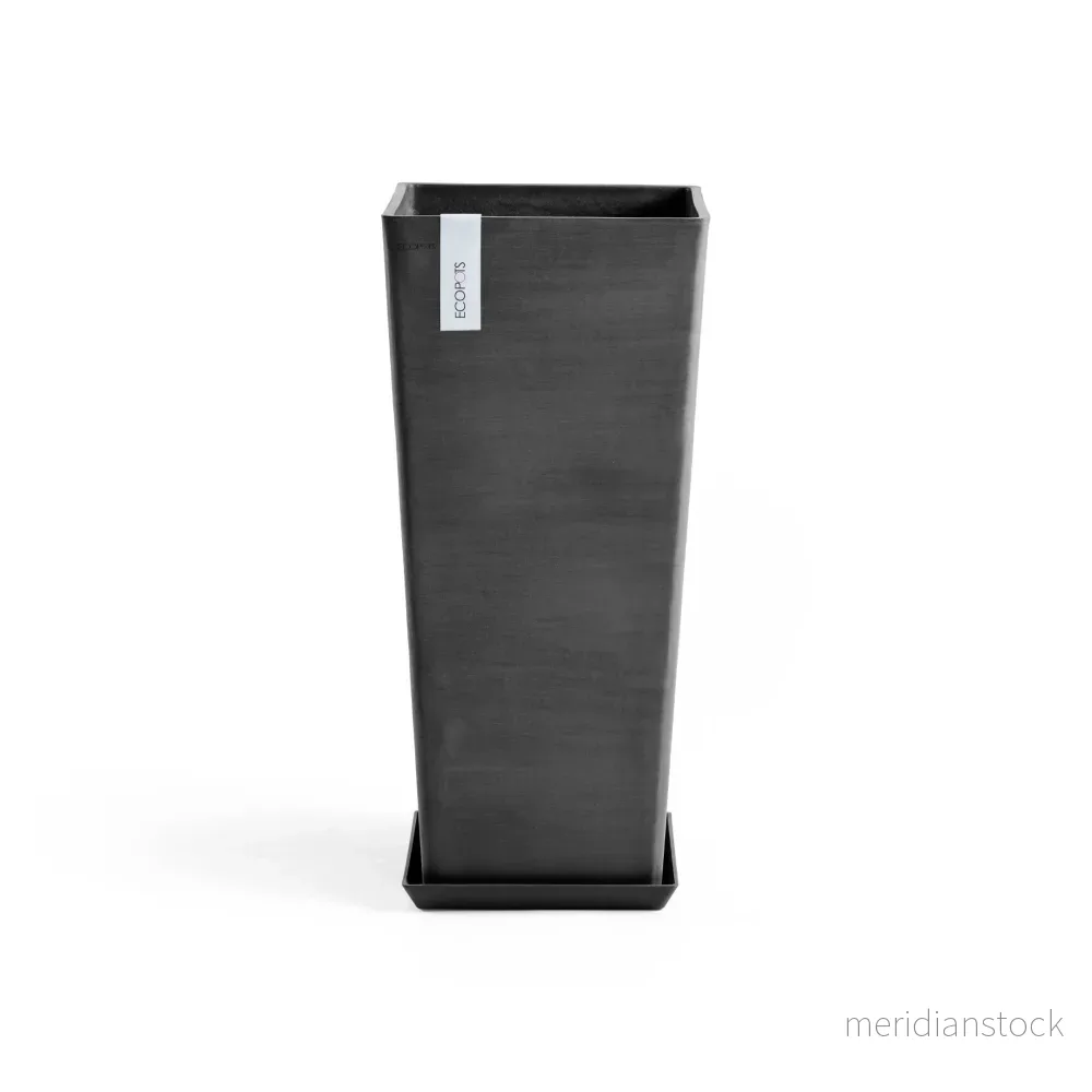 Kruka Rotterdam hög 70cm mörkgrå - Bild 3