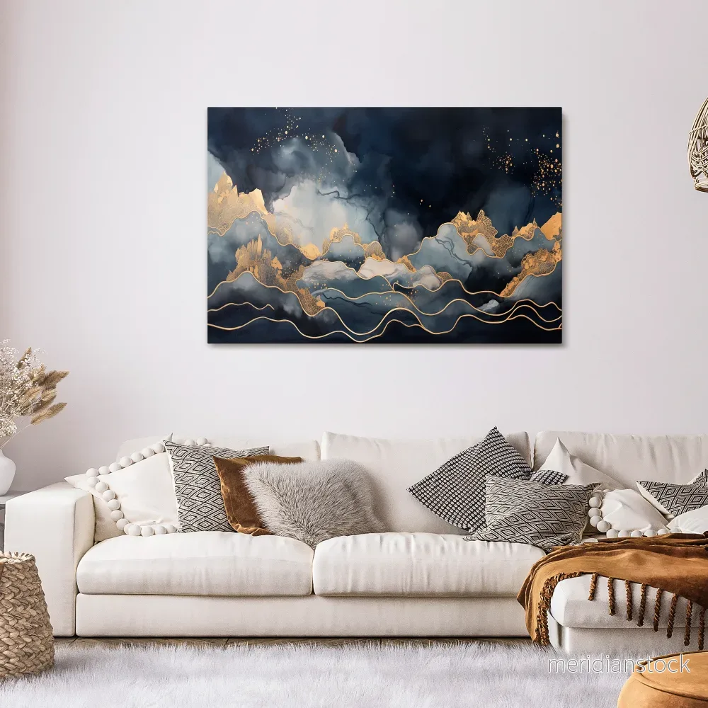 GOLDEN ALPINE BLISS Horizontal Canvas Print - Bild 2