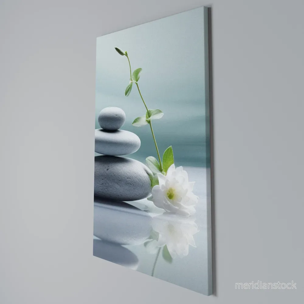 TRANQUIL STONE BALANCE Vertical Canvas Print - Bild 3