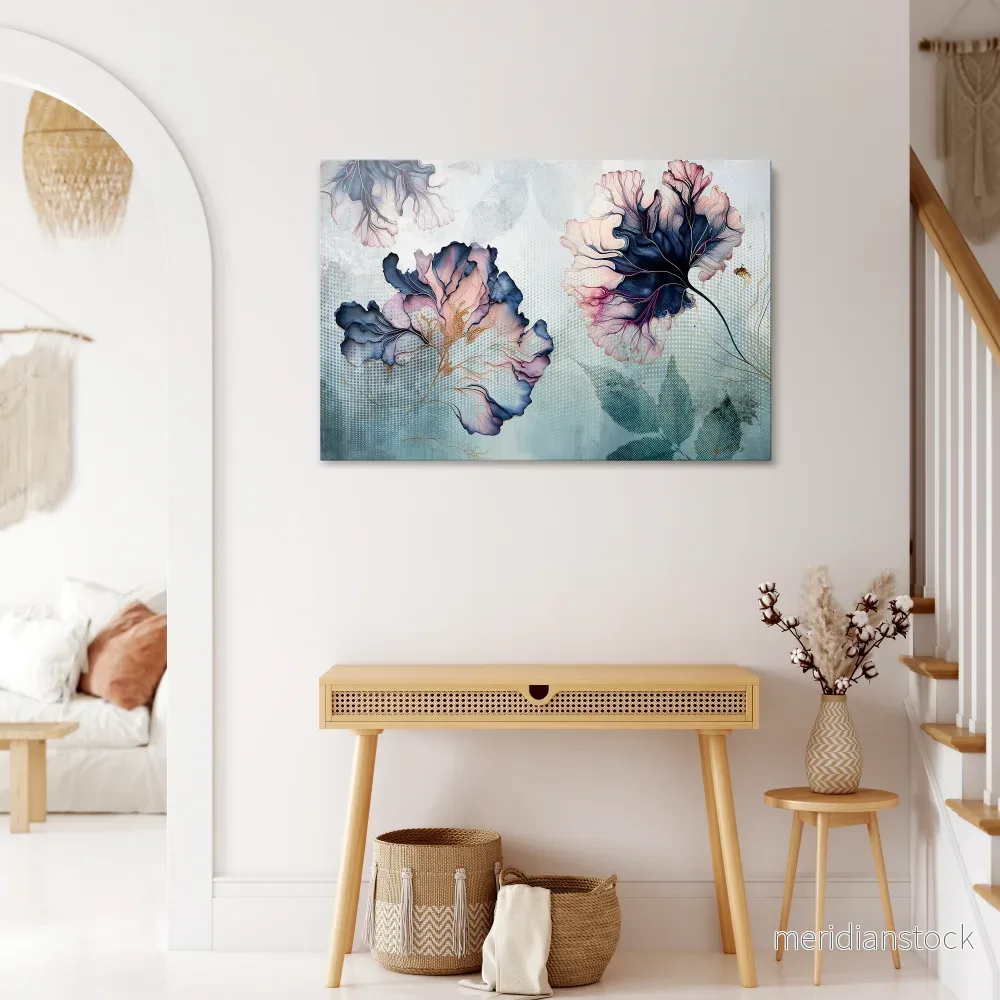 ICY BLOSSOMS Horizontal Canvas Print - Bild 2