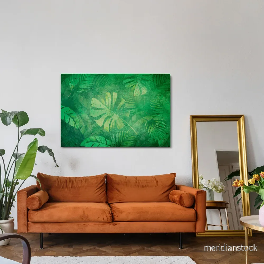 SUBTLE GREEN SYMPHONY Horizontal Canvas Print - Bild 2