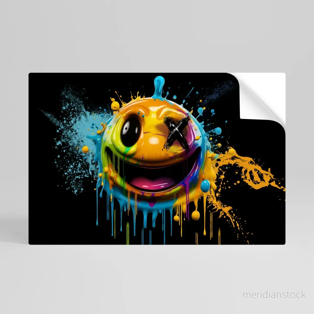 TRIPPY HAPPINESS Självhäftande Horisontell Poster TRIPPY HAPPINESS Självhäftande Horisontell Poster