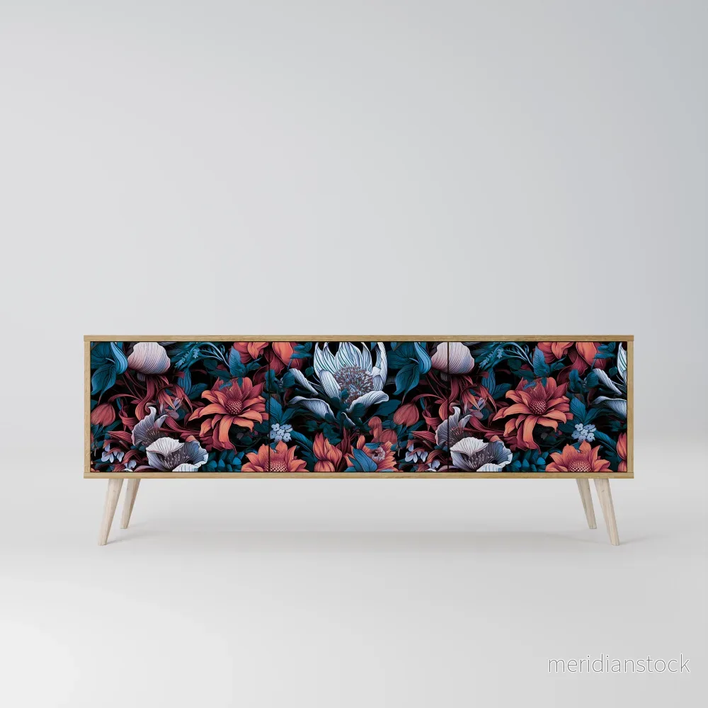 ETHEREAL BLOSSOMS TV-bänk med 3 dörrar - Bild 2