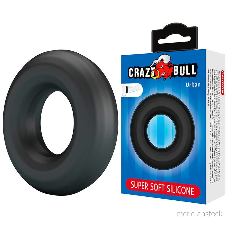 CRAZY BULL - URBAN SUPER SOFT SILICONE COCK RING BLACK - Bild 2