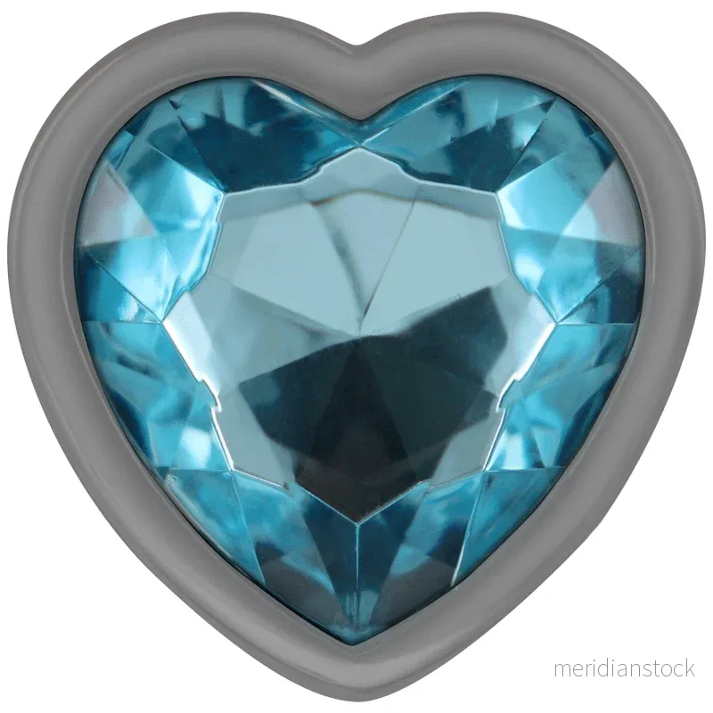 INTENSE - ALUMINUM METAL ANAL PLUG BLUE HEART SIZE L - Bild 3