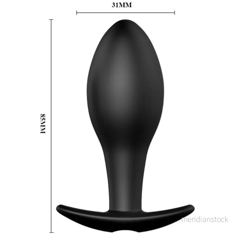 PRETTY LOVE - ANAL PLUG ANCHOR FORM SILICONE 12 VIBRATION MODES BLACK - Bild 3
