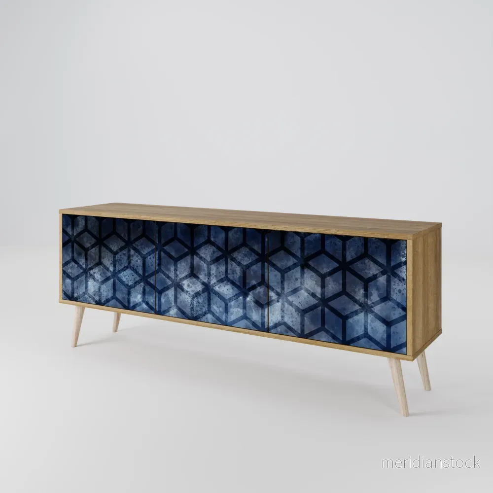 CUBIC MIST TV-bänk med 3 dörrar