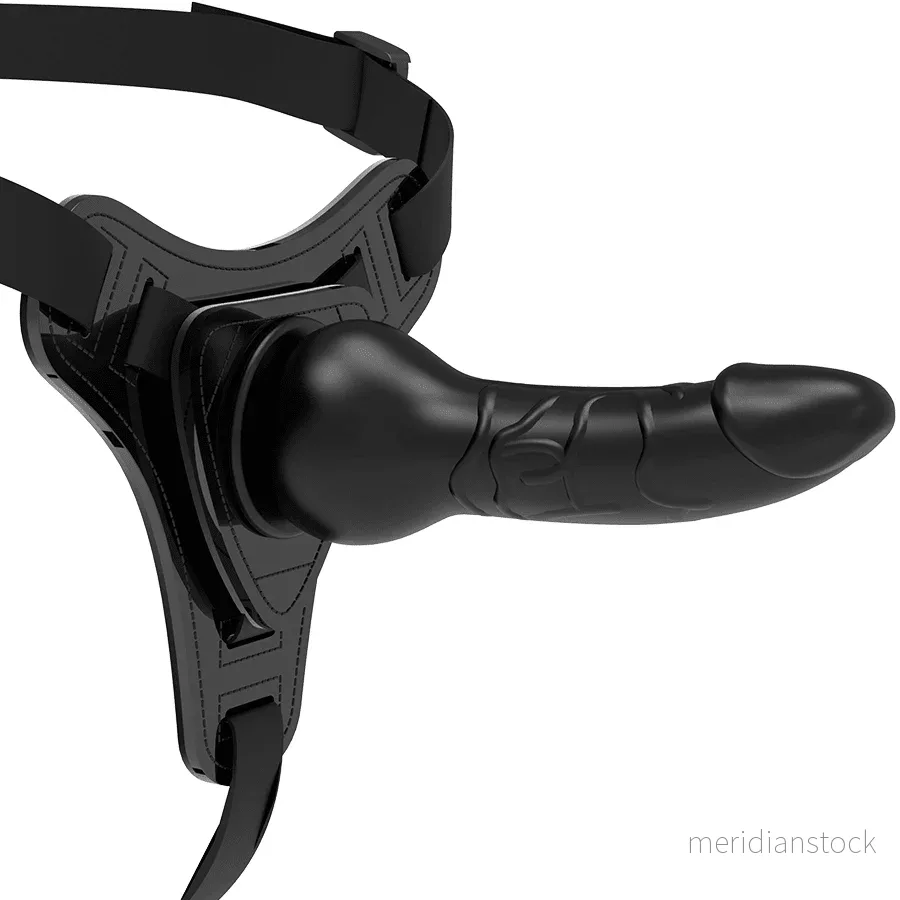 FETISH SUBMISSIVE HARNESS - BLACK SILICONE REALISTIC 16 CM - Bild 2