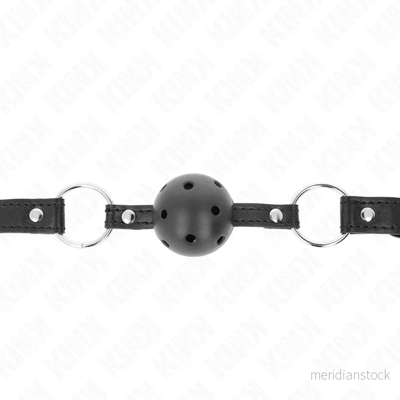 KINK - HOLLOW HARD BLACK BALL 4.5 CM GAG MODEL 1 63.5 X 2 CM - Bild 3