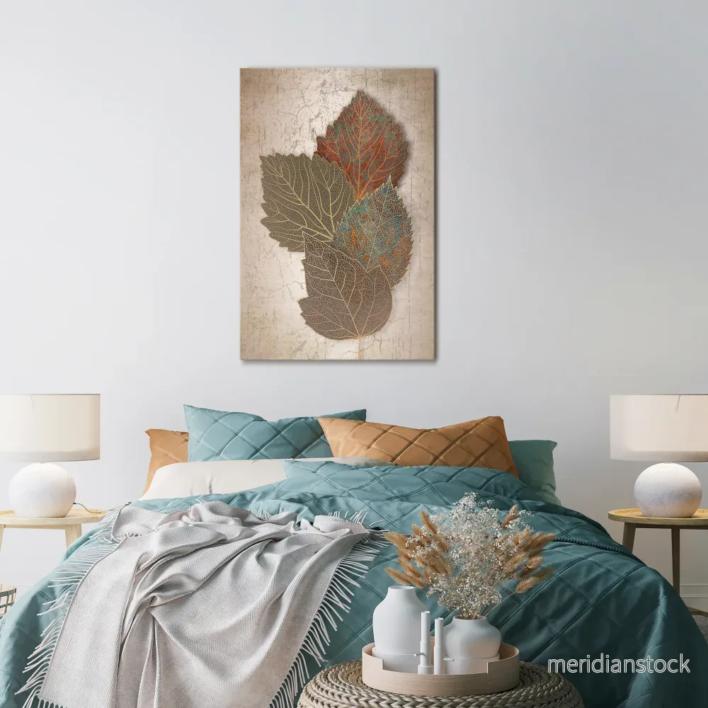 LEAVES OF TIME Vertical Canvas Print - Bild 2