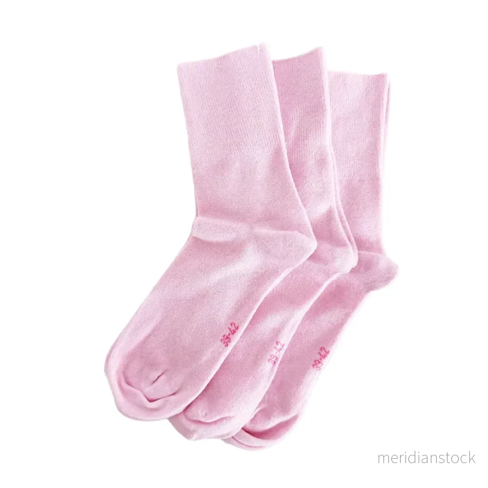 DiaFeet Diabetesstrumpor i bambu Rosa 3-pack - Bild 3