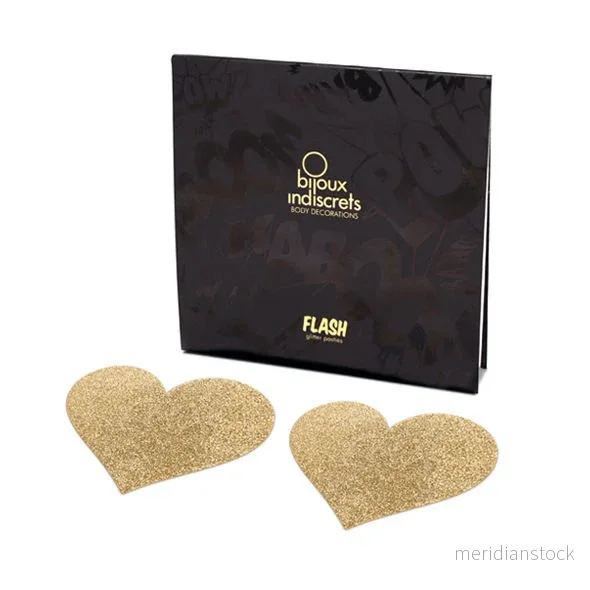 BIJOUX - INDISCRETS FLASH GOLDEN HEART NIPPLE COVERS - Bild 2