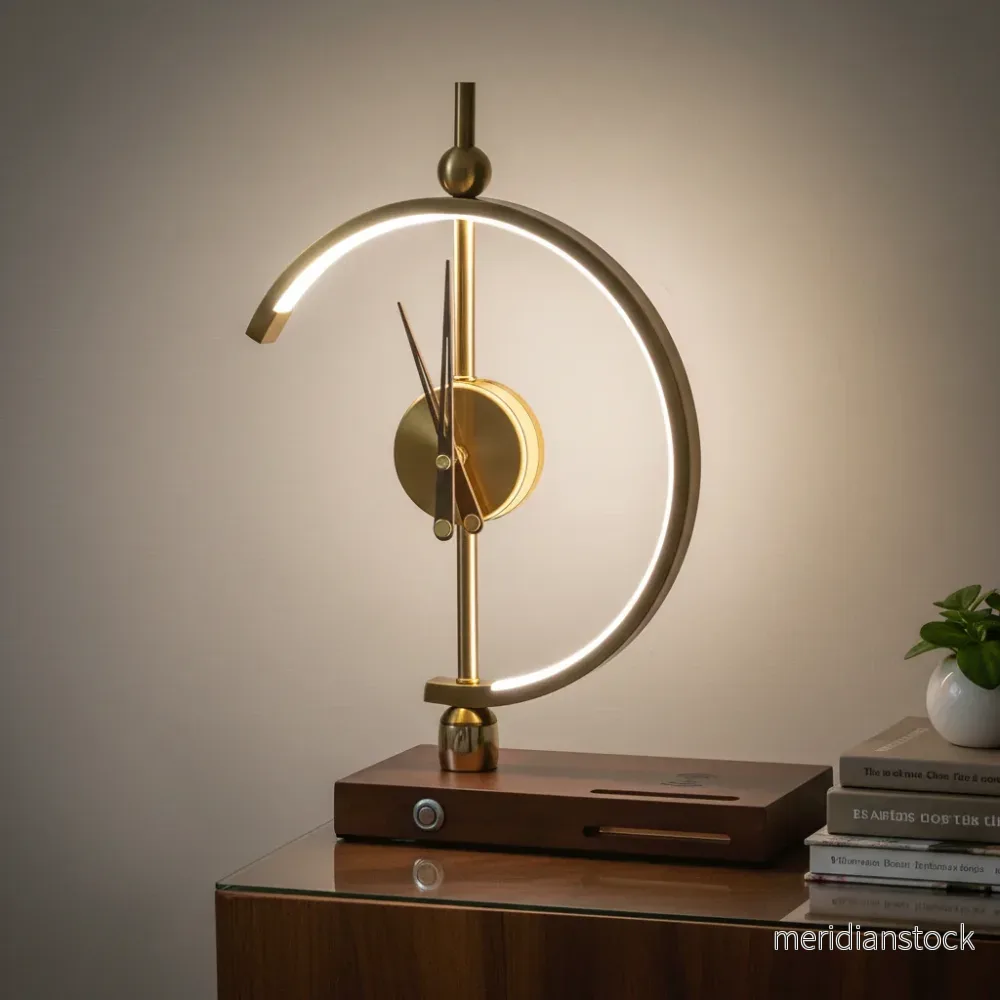Modern bordslampa i lönnträ - Aureline