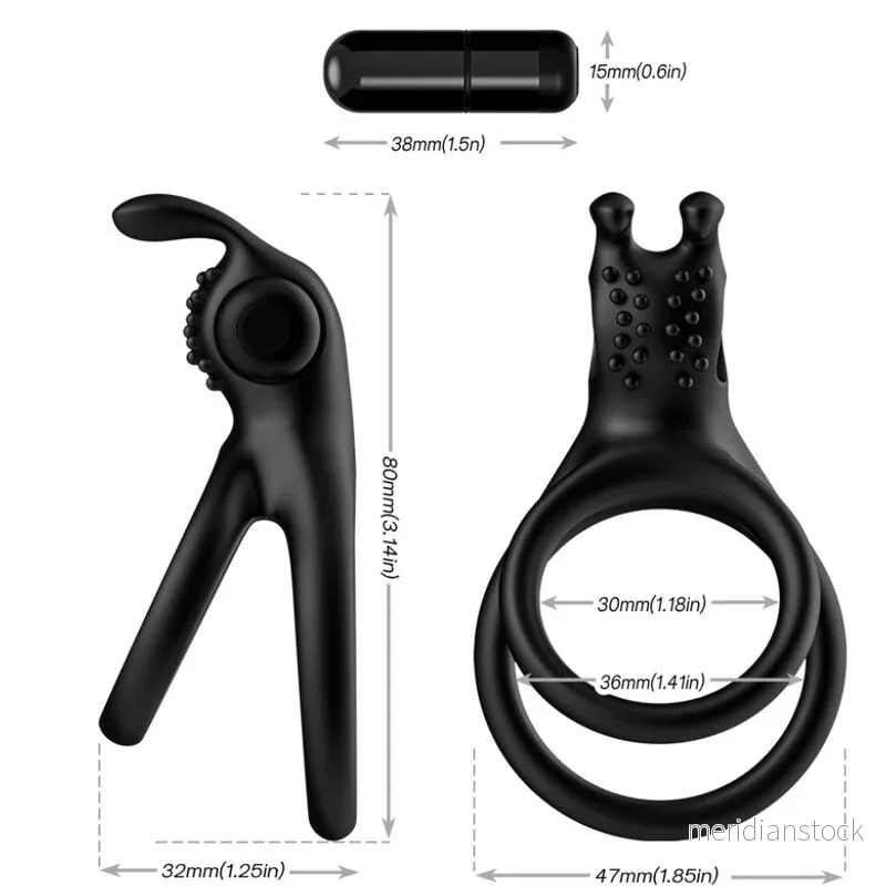 ARMONY - TRAVELER DOUBLE VIBRATOR RING FOR COUPLES RABBIT BLACK - Bild 3