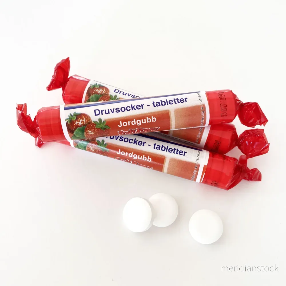 Druvsocker FruitPower Jordgubb 5-pack - Bild 2
