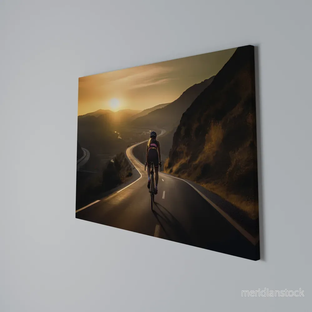 RIDE INTO GOLD Horizontal Canvas Print - Bild 3